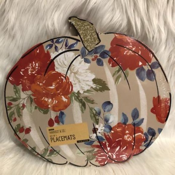 Other - Harvest Fall Pumpkin Set of 4 Placemats
